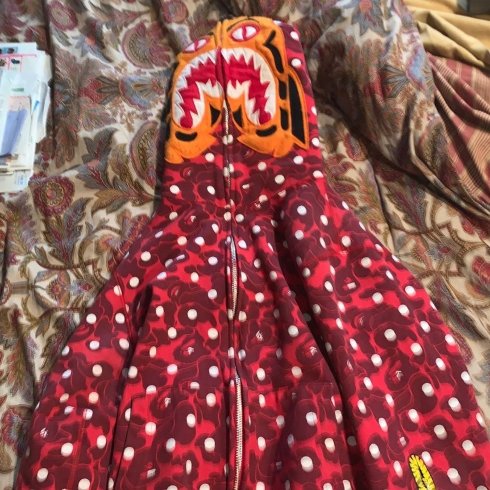 Red tiger bape hoodie